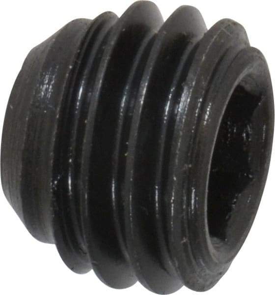 Made in USA - 1/2-13 UNC, 3/8" Length Under Head, Cup Point Set Screw - Grade 8 Alloy Steel, 1/4" Key - Benchmark Tooling