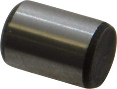 Value Collection - 1/4" Diam x 3/8" Pin Length Alloy Steel Standard Dowel Pin - C 50-58 Hardness, 12,800 Lb Breaking Strength, 1 Beveled & 1 Rounded End - Benchmark Tooling