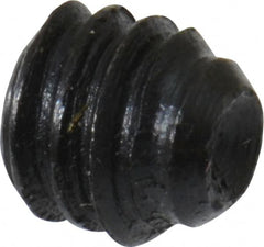 Made in USA - #6-40 UNF, 1/8" Length Under Head, Cup Point Set Screw - Grade 8 Alloy Steel, 1/16" Key - Benchmark Tooling