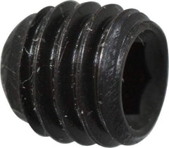 Made in USA - #10-32 UNF, 3/16" Length Under Head, Cup Point Set Screw - Grade 8 Alloy Steel, 3/32" Key - Benchmark Tooling