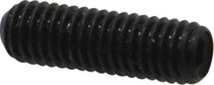 Made in USA - #10-32 UNF, 5/8" Length Under Head, Cup Point Set Screw - Grade 8 Alloy Steel, 3/32" Key - Benchmark Tooling