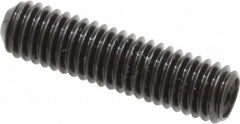 Made in USA - #10-32 UNF, 3/4" Length Under Head, Cup Point Set Screw - Grade 8 Alloy Steel, 3/32" Key - Benchmark Tooling