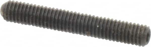 Made in USA - #10-32 UNF, 1-1/4" Length Under Head, Cup Point Set Screw - Grade 8 Alloy Steel, 3/32" Key - Benchmark Tooling