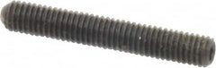 Made in USA - #10-32 UNF, 1-1/4" Length Under Head, Cup Point Set Screw - Grade 8 Alloy Steel, 3/32" Key - Benchmark Tooling