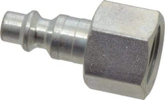 Legris - 3/8 Female NPT Industrial Pneumatic Hose Connector - Plated Steel, 1/4" Body Diam - Benchmark Tooling