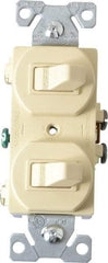 Cooper Wiring Devices - 1 Pole, 120/277 VAC, 15 Amp, Flush Mounted, Duplex Switch - NonNEMA Configuration, 2 Switch, Back Side Wiring, cULus Listed, NOM 426, RoHS Compliant Standard - Benchmark Tooling