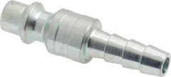 Legris - Hose Barb Industrial Pneumatic Hose Connector - Plated Steel, 1/4" Body Diam, 1/4" Hose ID - Benchmark Tooling