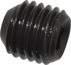 Made in USA - 5/16-24 UNF, 5/16" Length Under Head, Cup Point Set Screw - Grade 8 Alloy Steel, 5/32" Key - Benchmark Tooling