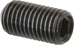 Made in USA - 5/16-24 UNF, 5/8" Length Under Head, Cup Point Set Screw - Grade 8 Alloy Steel, 5/32" Key - Benchmark Tooling