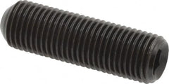 Made in USA - 3/8-24 UNF, 1-1/4" Length Under Head, Cup Point Set Screw - Grade 8 Alloy Steel, 3/16" Key - Benchmark Tooling