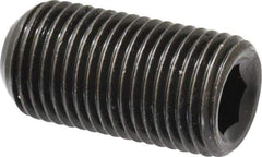 Made in USA - 1/2-20 UNF, 1" Length Under Head, Cup Point Set Screw - Grade 8 Alloy Steel, 1/4" Key - Benchmark Tooling