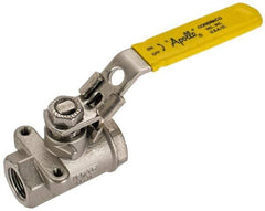Apollo - 3/8" Pipe, Standard Port, Stainless Steel Standard Ball Valve - 2 Piece, NPT Ends, Locking Lever Handle, 600 WOG, 150 WSP - Benchmark Tooling