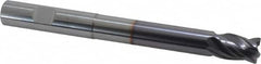 Niagara Cutter - 1/2", 4 Flute, Single End, Solid Carbide, 0.03" Corner Radius End Mill - 5" OAL, Right Hand Flute, 5/8" LOC, Right Hand Cut, 3-1/8" Extended Reach - Benchmark Tooling