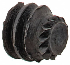 Made in USA - #6-32 UNC, 1/8" Length Under Head, Knurled Cup Point Set Screw - Grade 8 Alloy Steel, 1/16" Key - Benchmark Tooling