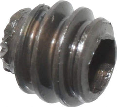 Made in USA - #10-24 UNC, 3/16" Length Under Head, Knurled Cup Point Set Screw - Grade 8 Alloy Steel, 3/32" Key - Benchmark Tooling