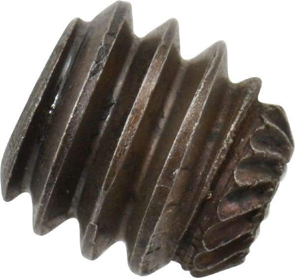 Made in USA - 1/4-20 UNC, 1/4" Length Under Head, Knurled Cup Point Set Screw - Grade 8 Alloy Steel, 1/8" Key - Benchmark Tooling