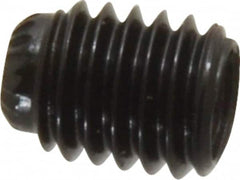 Value Collection - #10-32 UNF, 1/4" OAL, Knurled Cup Point Set Screw - Grade 8 Alloy Steel, 3/32" Key - Benchmark Tooling