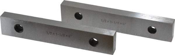 SPI - 6" Long x 1-1/8" High x 1/2" Thick, Steel Parallel - 0.0003" & 0.002" Parallelism, Sold as Matched Pair - Benchmark Tooling