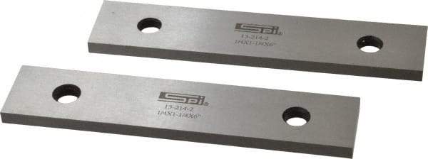 SPI - 6" Long x 1-1/4" High x 1/4" Thick, Steel Parallel - 0.0003" & 0.002" Parallelism, Sold as Matched Pair - Benchmark Tooling