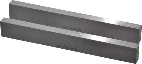 SPI - 6" Long x 3/4" High x 3/8" Thick, Steel Parallel - 0.0003" & 0.002" Parallelism, Sold as Matched Pair - Benchmark Tooling