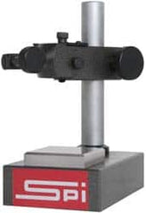 SPI - Cast Iron (Base), Rectangular Base, Comparator Gage Stand - 8" High, 6" Base Length x 3-7/8" Base Width x 2" Base Height, Includes Holder - Benchmark Tooling