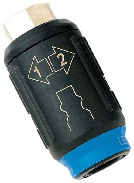 Legris - 1/2 Female NPT Industrial Pneumatic Hose Safety Coupler - Plastic/Brass, 1/4" Body Diam - Benchmark Tooling