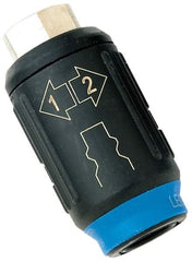 Legris - 1/2 Female NPT Industrial Pneumatic Hose Safety Coupler - Plastic/Brass, 1/4" Body Diam - Benchmark Tooling