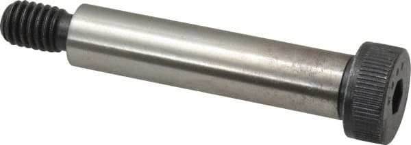 Made in USA - 1/2" Shoulder Diam x 2-1/4" Shoulder Length, 3/8-16 UNC, Hex Socket Shoulder Screw - 8 Alloy Steel, 0.729 to 3/4" Head Diam - Benchmark Tooling