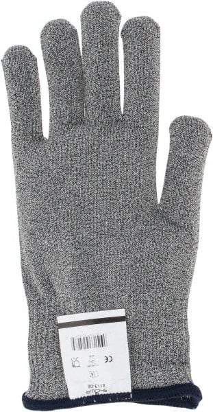 SHOWA - Size M (8), ANSI Cut Lvl 4, Puncture Lvl 0, Abrasion Lvl 1, Dyneema/Lycra/Spectra/Thermax Cut Resistant Gloves - 8.7" Long, Knit Wrist, Light Gray, Ambidextrous - Benchmark Tooling