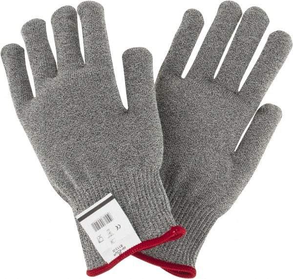 SHOWA - Size L (9), ANSI Cut Lvl 4, Puncture Lvl 0, Abrasion Lvl 1, Dyneema/Lycra/Spectra/Thermax Cut Resistant Gloves - 9.5" Long, Knit Wrist, Light Gray, Ambidextrous - Benchmark Tooling