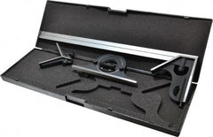 SPI - 4 Piece, 18" Combination Square Set - 1/16, 1/32, 1/64 & 1/8" (4R) Graduation, Hardened Steel Blade, Cast Iron Center, Protractor & Square Head - Benchmark Tooling