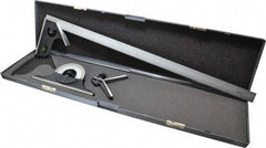 SPI - 4 Piece, 24" Combination Square Set - 1/16, 1/32, 1/64 & 1/8" (4R) Graduation, Hardened Steel Blade, Cast Iron Center, Protractor & Square Head - Benchmark Tooling