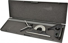 SPI - 4 Piece, 18" Combination Square Set - 1/32 & 1/64" (English/Metric) Graduation, Hardened Steel Blade, Cast Iron Center, Protractor & Square Head - Benchmark Tooling