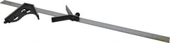 SPI - 3 Piece, 24" Combination Square Set - 1/100, 1/32, 1/50 & 1/64" (16R) Graduation, Hardened Steel Blade, Cast Iron Center & Square Head - Benchmark Tooling