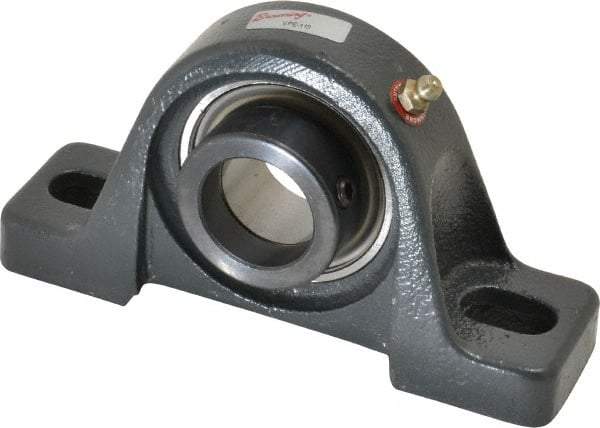 Browning - 1-3/16" ID, 6-3/16" OAL x 3-9/32" OAH Pillow Block - 2,567 Lb Static Cap, 4,381 Lb Dyn Cap, 4-5/8" Btw Mnt Hole Ctrs, 1-11/16" Base-to-Ctr Ht, Cast Iron - Benchmark Tooling