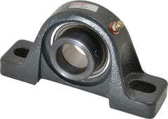 Browning - 1-3/16" ID, 6-3/16" OAL x 3-9/32" OAH Pillow Block - 2,567 Lb Static Cap, 4,381 Lb Dyn Cap, 4-5/8" Btw Mnt Hole Ctrs, 1-11/16" Base-to-Ctr Ht, Cast Iron - Benchmark Tooling