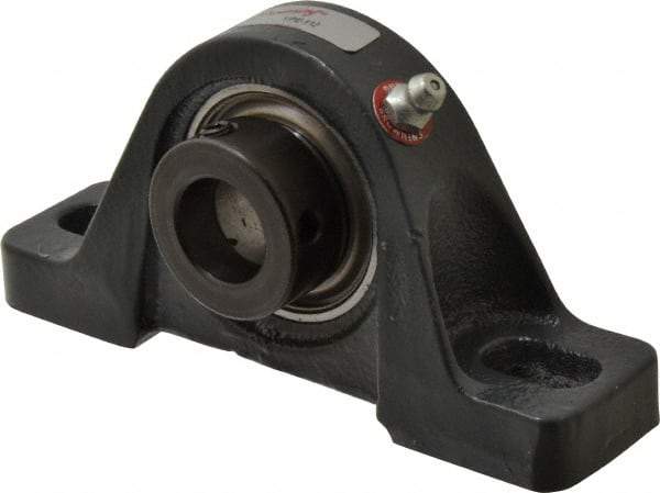 Browning - 3/4" ID, 5" OAL x 2-17/32" OAH Pillow Block - 1,444 Lb Static Cap, 2,611 Lb Dyn Cap, 3-25/32" Btw Mnt Hole Ctrs, 1-5/16" Base-to-Ctr Ht, Cast Iron - Benchmark Tooling