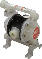 ARO/Ingersoll-Rand - 3/8" NPT, Nonmetallic, Air Operated Diaphragm Pump - PTFE Diaphragm, Polypropylene Housing - Benchmark Tooling