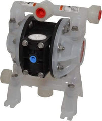 ARO/Ingersoll-Rand - 1/2" NPT, Nonmetallic, Air Operated Diaphragm Pump - Polyurethane Diaphragm, Polypropylene Housing - Benchmark Tooling