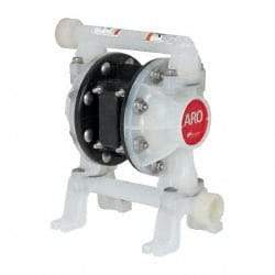 ARO/Ingersoll-Rand - 3/4" NPT, Nonmetallic, Air Operated Diaphragm Pump - Santoprene Diaphragm, Polypropylene Housing - Benchmark Tooling