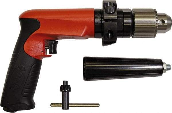 Sioux Tools - 1/2" Keyed Chuck - Pistol Grip Handle, 700 RPM, 14.16 LPS, 30 CFM, 1 hp - Benchmark Tooling