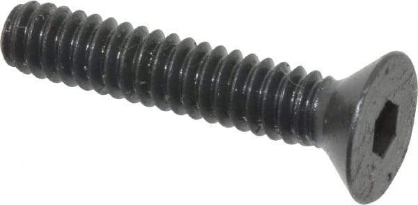 Made in USA - #10-24 UNC Hex Socket Drive, 82° Flat Screw - Alloy Steel, Black Oxide Finish, Fully Threaded, 1" OAL - Benchmark Tooling