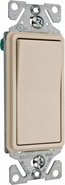 Cooper Wiring Devices - 1 Pole, 120 to 277 VAC, 15 Amp, Commercial Grade, Rocker, Wall and Dimmer Light Switch - 1.44 Inch Wide x 4.19 Inch High, Fluorescent - Benchmark Tooling