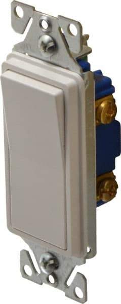 Cooper Wiring Devices - 1 Pole, 120 to 277 VAC, 15 Amp, Commercial Grade, Rocker, Wall and Dimmer Light Switch - 1.44 Inch Wide x 4.19 Inch High, Fluorescent - Benchmark Tooling