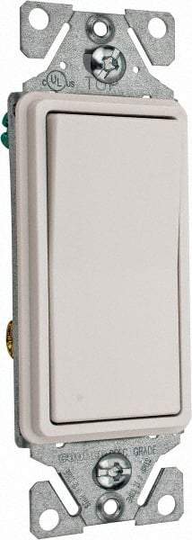 Cooper Wiring Devices - 3 Pole, 120 to 277 VAC, 15 Amp, Commercial Grade, Rocker, Wall and Dimmer Light Switch - 1.44 Inch Wide x 4.19 Inch High, Fluorescent - Benchmark Tooling