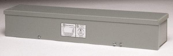 Cooper B-Line - 4" High x 24" Wide x 4" Long, Screw Mount Wire Duct - Gray, 7 Knockouts, Screw, Steel - Benchmark Tooling