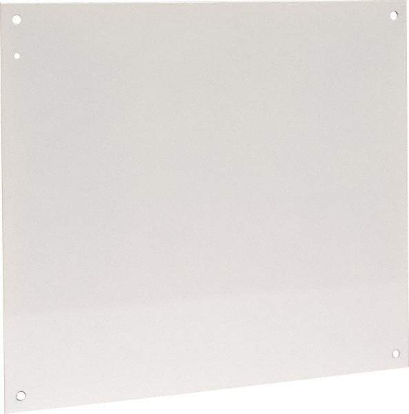 Cooper B-Line - 18-1/2" OAW x 21" OAH Powder Coat Finish Electrical Enclosure Nonperforated Panel - 24" x 20" Box, 14 Gauge Steel, Use with 24206-1/24208-1 - Benchmark Tooling