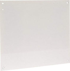 Cooper B-Line - 18-1/2" OAW x 21" OAH Powder Coat Finish Electrical Enclosure Nonperforated Panel - 24" x 20" Box, 14 Gauge Steel, Use with 24206-1/24208-1 - Benchmark Tooling