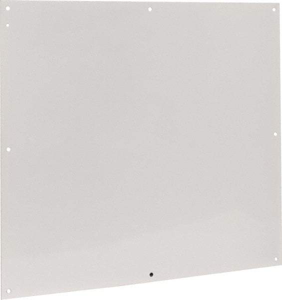 Cooper B-Line - 28-1/2" OAW x 32" OAH Powder Coat Finish Electrical Enclosure Nonperforated Panel - 36" x 30" Box, 14 Gauge Steel, Use with 363012-1/36306-1/36308-1 - Benchmark Tooling