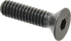Made in USA - 1/4-20 UNC Hex Socket Drive, 82° Flat Screw - Alloy Steel, Black Oxide Finish, Fully Threaded, 1" OAL - Benchmark Tooling
